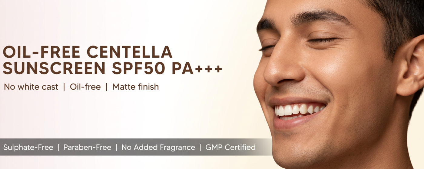 Oil-Free Centella Sunscreen SPF50 PA+++ with Niacinamide, Zinc Oxide & Madecassoside