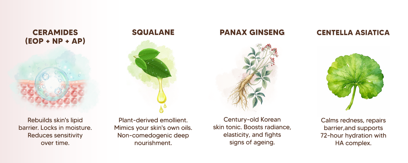 Pure Centella Nourishing Moisturiser with Ceramides, Squalane, Niacinamide & Ginseng
