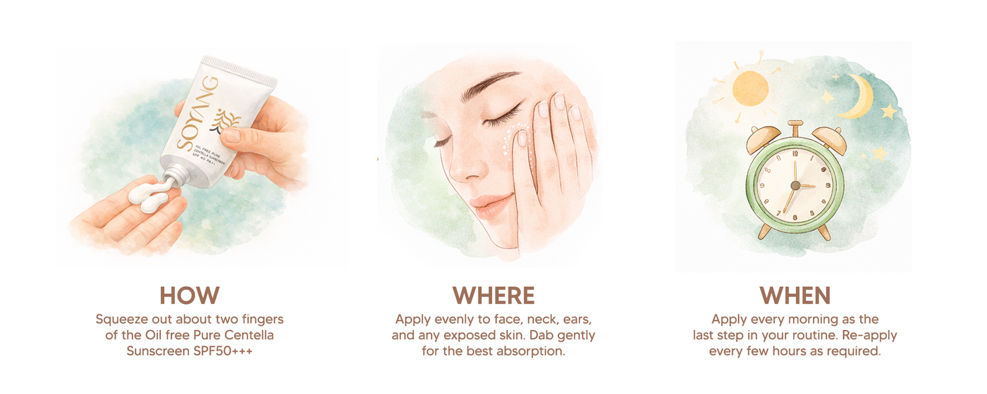 Oil-Free Centella Sunscreen SPF50 PA+++ with Niacinamide, Zinc Oxide & Madecassoside