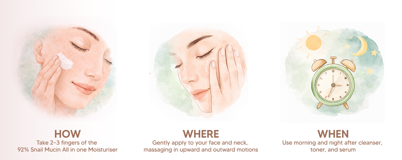 92% Snail Mucin All-in-One Moisturiser with Ceramides, Lactic Acid & Adenosine