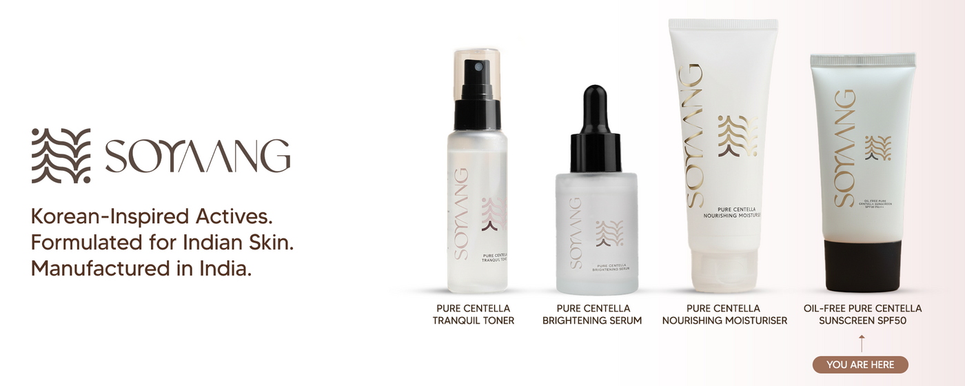 Oil-Free Centella Sunscreen SPF50 PA+++ with Niacinamide, Zinc Oxide & Madecassoside
