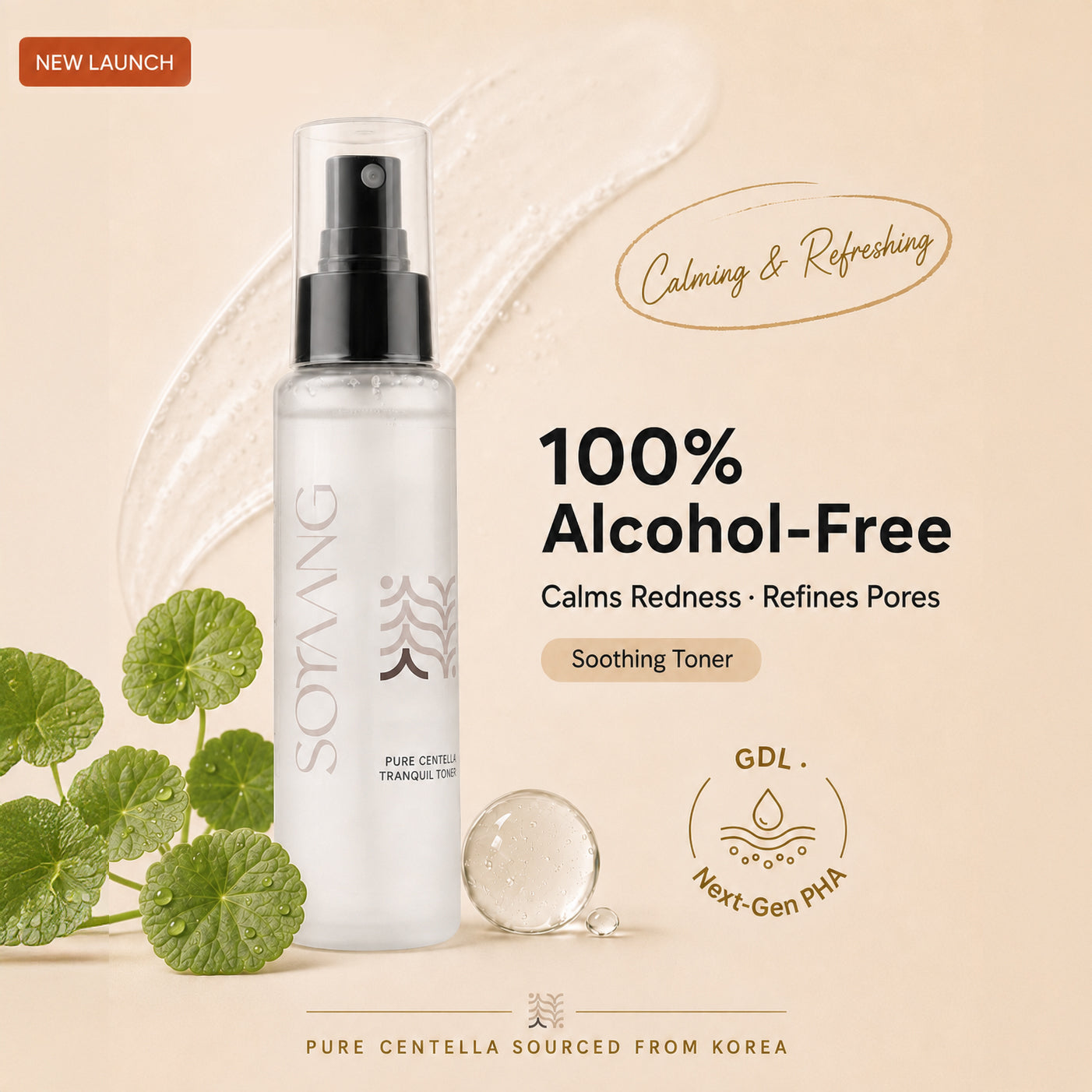Pure Centella Tranquil Toner with Niacinamide, Glucono-Delta-Lactone & Hyaluronic Acid