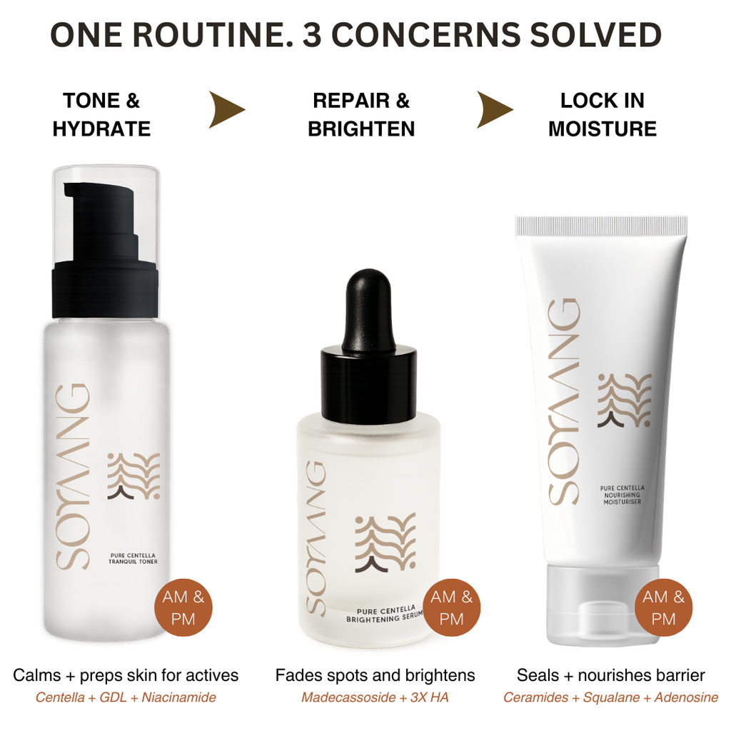 Pure Centella Calm & Brighten Trio - Toner. Serum. Moisturiser.