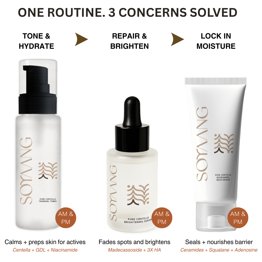 Pure Centella Calm & Brighten Trio - Toner. Serum. Moisturiser.