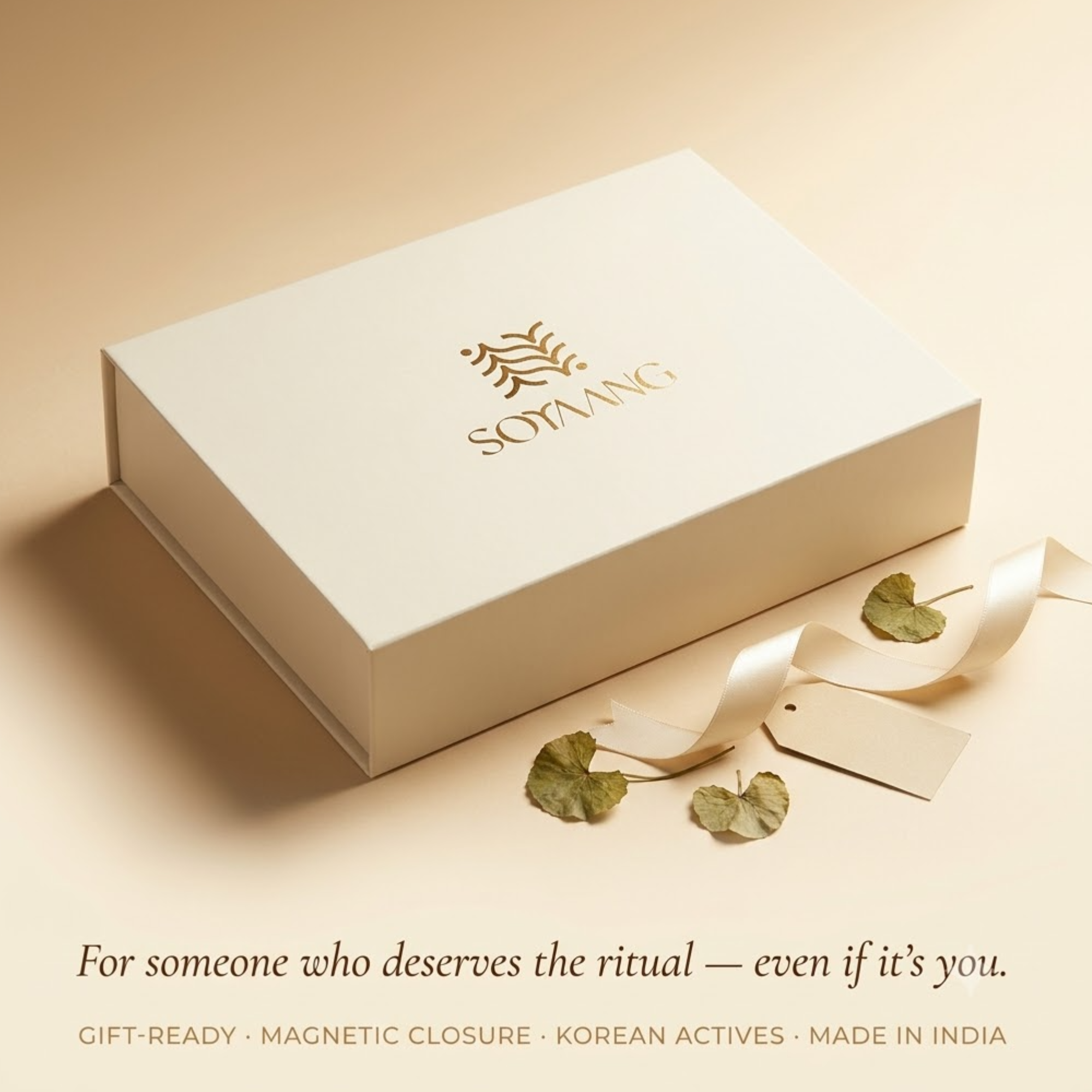 Soyaang Pure Centella Ritual Gift Box - Nourishing Moisturiser, Brightening Serum & SPF50 Sunscreen | Complete Skincare Ritual, Gift-Ready